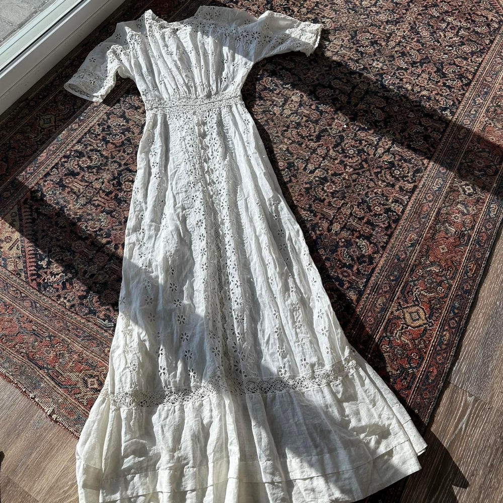 Free People Women's White and Cream Dress